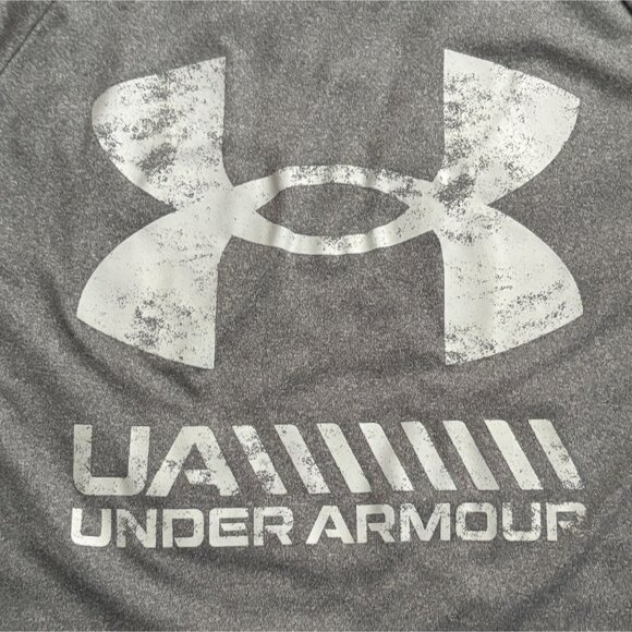 Under Armour Mens Loose Fit Short Sleeve Athletic Shirt-Gray-Size M-GUC - Picture 2 of 5
